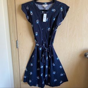 Ann Taylor Loft Outlet Navy Floral Dress